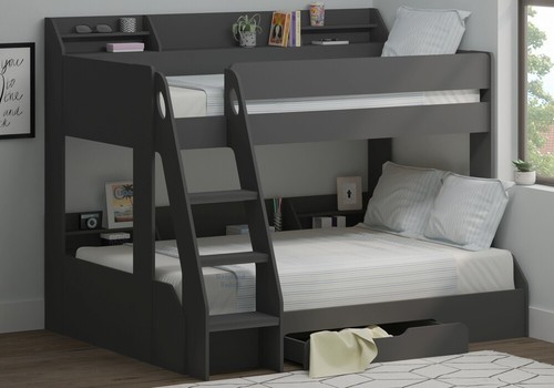 Marion grey triple - triple, bed