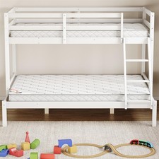 Solid Pine Grey White Bunk Bed